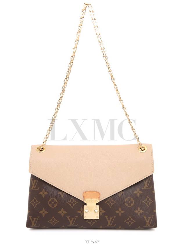 Monogram Palace Chain Shoulder Bag Flap Cross M50069 Dune Color - LOUIS VUITTON - BALAAN 1