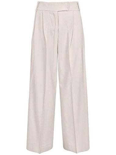 Ecru Carmen Wool Straight Pants 022 00163 - MAX MARA - BALAAN 1