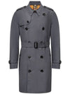 Chelsea Heritage Midi Trench Coat Gray - BURBERRY - BALAAN.