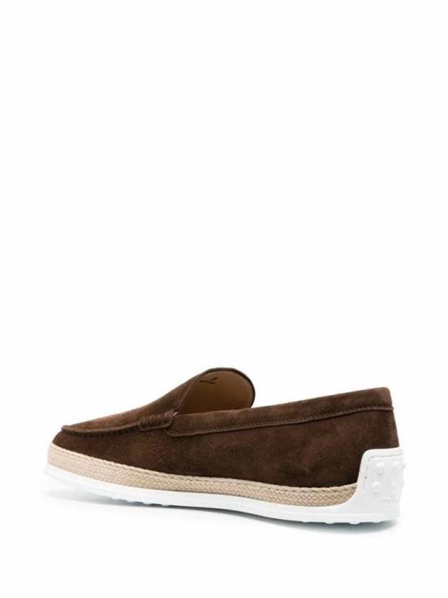 Men's Suede Slip-On Loafers Mocha - TOD'S - BALAAN 4