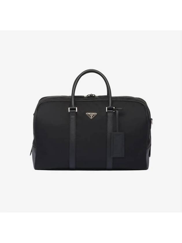 Re Nylon Saffiano Leather Duffel Bag Black - PRADA - BALAAN 2