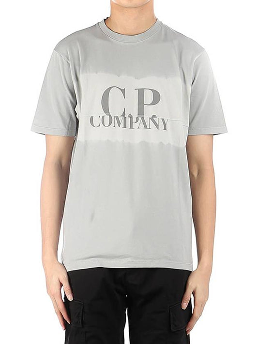 Vintage Washing Logo Cotton Short Sleeve T-Shirt Grey - CP COMPANY - BALAAN 2