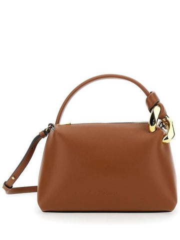 'Corner Small' Brown Handbag With Metallic Knot Detail In Leather Woman - JW ANDERSON - BALAAN 1