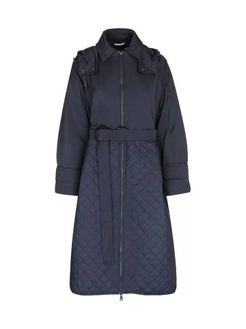 OLGA Belted Quilted Coat Blue 2354960139 002 - MAX MARA - BALAAN 1