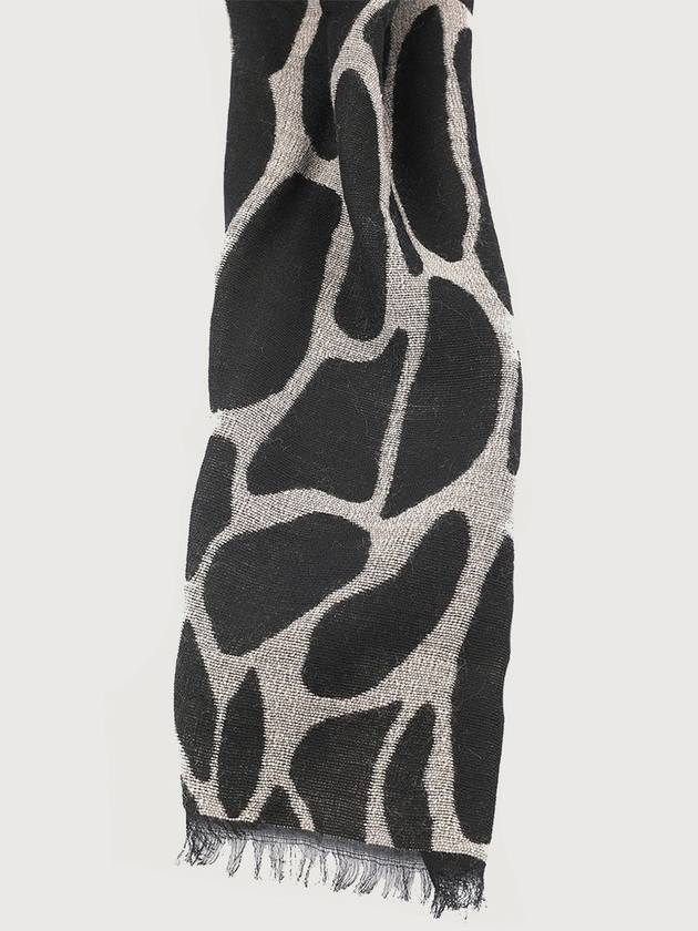 Made In Italy Animal Print Wool Blend Muffler F SMUF59 BK - PANICALE - BALAAN 3