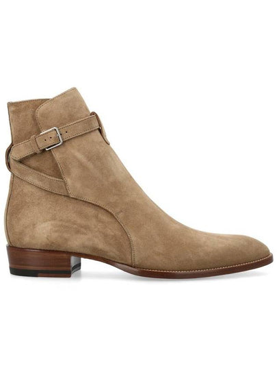 Men's Jodhpur Suede Ankle Boots Tobacco Beige - SAINT LAURENT - BALAAN 2