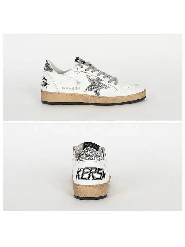 Ball Star Heel Tab Low Sneakers White Silver - GOLDEN GOOSE - BALAAN 4