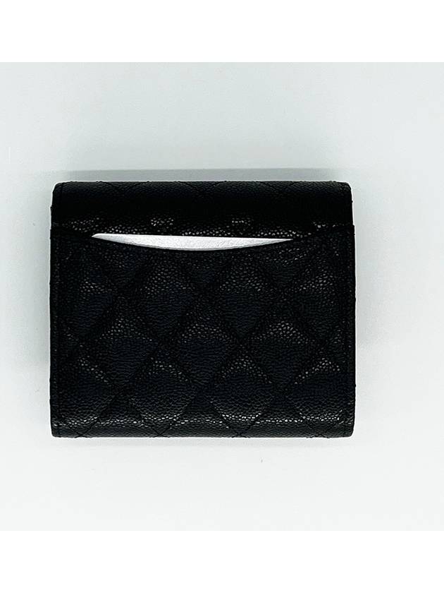 Classic Small Flap Grained Calfskin Half-Wallet Gold Metal Black - CHANEL - BALAAN 6