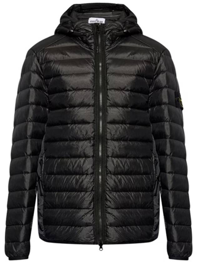 811540324 A0029 Wappen Patch Loom Woven Nylon Down Hooded Padded Jacket Black Men s TFS - STONE ISLAND - BALAAN 1