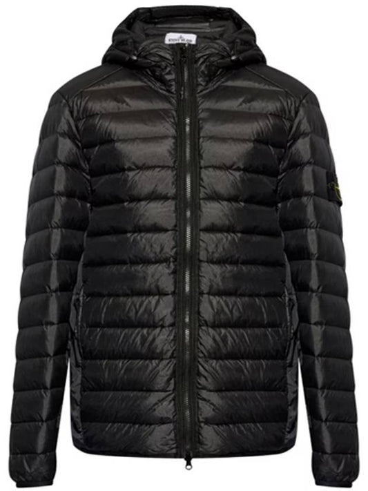 811540324 A0029 Wappen Patch Loom Woven Nylon Down Hooded Padded Jacket Black Men s TFS - STONE ISLAND - BALAAN 1