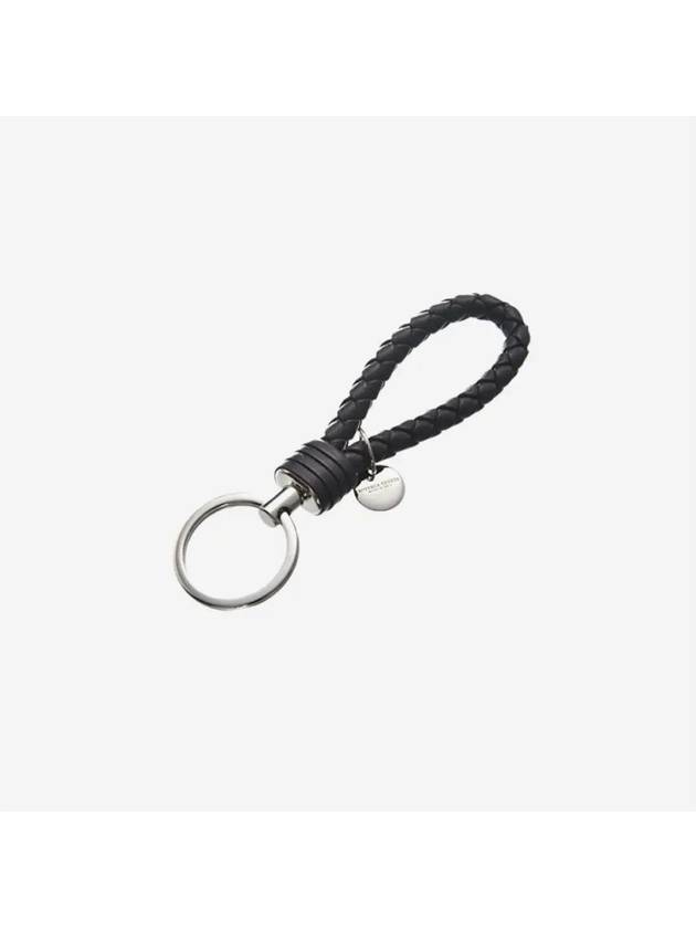 Intrecciato Leather Key Holder Tourmaline - BOTTEGA VENETA - BALAAN 3