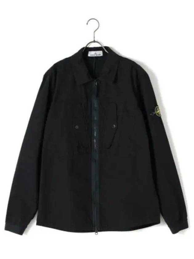 Heavy Duty Cotton Ripstop Over Long Sleeve Shirt Black - STONE ISLAND - BALAAN 2