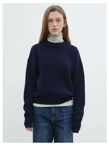 BASIC KNIT PULLOVER NAVY - BENSIMON - BALAAN 1