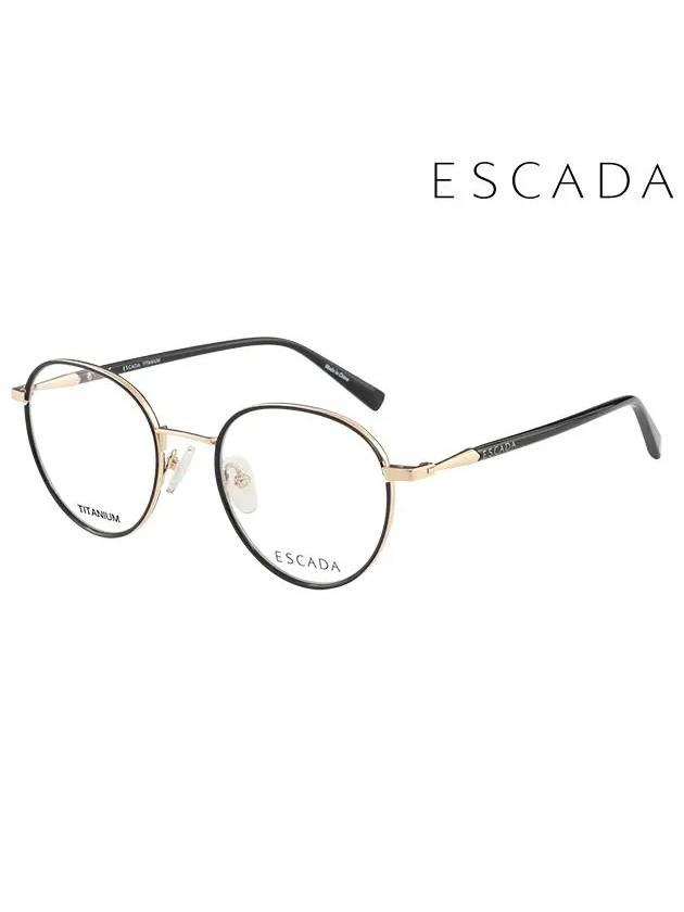 Glasses Frame VES986FS 009AS Round Titanium Men Women - ESCADA - BALAAN 2