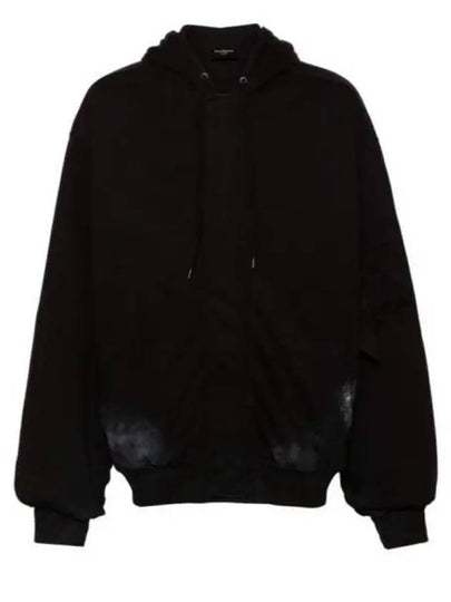 Back Logo Padded Bomber Jacket Black - BALENCIAGA - BALAAN 2