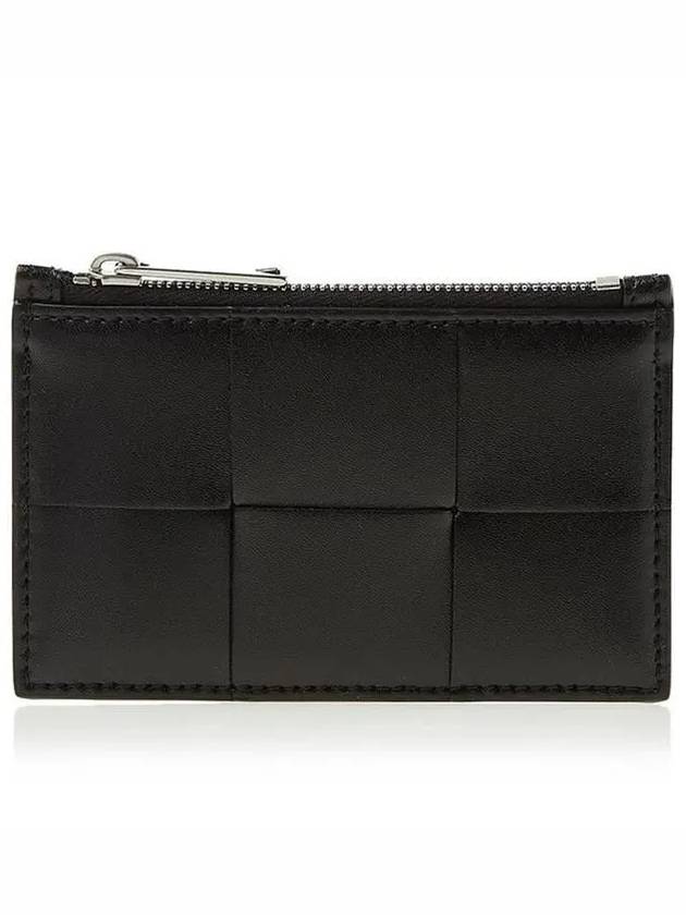 Maxi Intrecciato Zipper Coin Purse Black - BOTTEGA VENETA - BALAAN 2