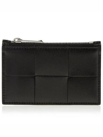 Maxi Intrecciato Zipper Coin Purse Black - BOTTEGA VENETA - BALAAN 2