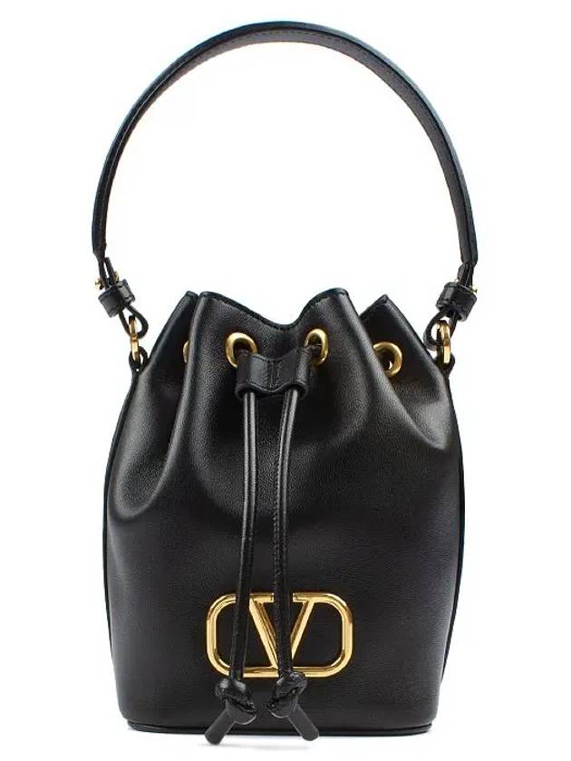 V Logo Signature Bucket Bag Black - VALENTINO - BALAAN 3