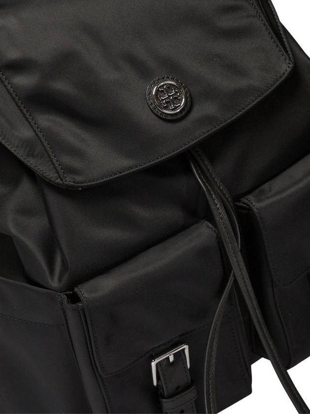 Virginia Flap Nylon Backpack Black - TORY BURCH - BALAAN 5