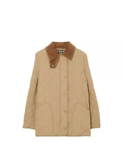 Diamond Quilted Thermoregulated Barn Jacket Honey - BURBERRY - BALAAN 2