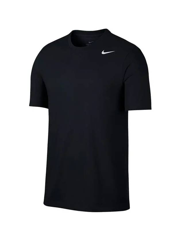 Dri Fit Solid Crew Short Sleeve T-Shirt Black - NIKE - BALAAN 5