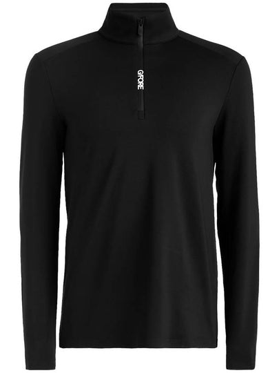 Brushed Back Tech Quarter Zip Long Sleeve T-Shirt Black - G/FORE - BALAAN 2