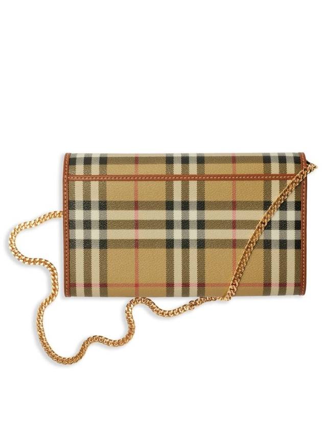 Check Chain Strap Long Wallet Beige - BURBERRY - BALAAN 5