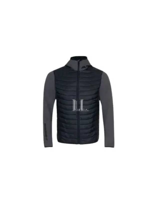 Men's Holden Quilt Hybrid Hooded Jacket Asphalt - J.LINDEBERG - BALAAN 2