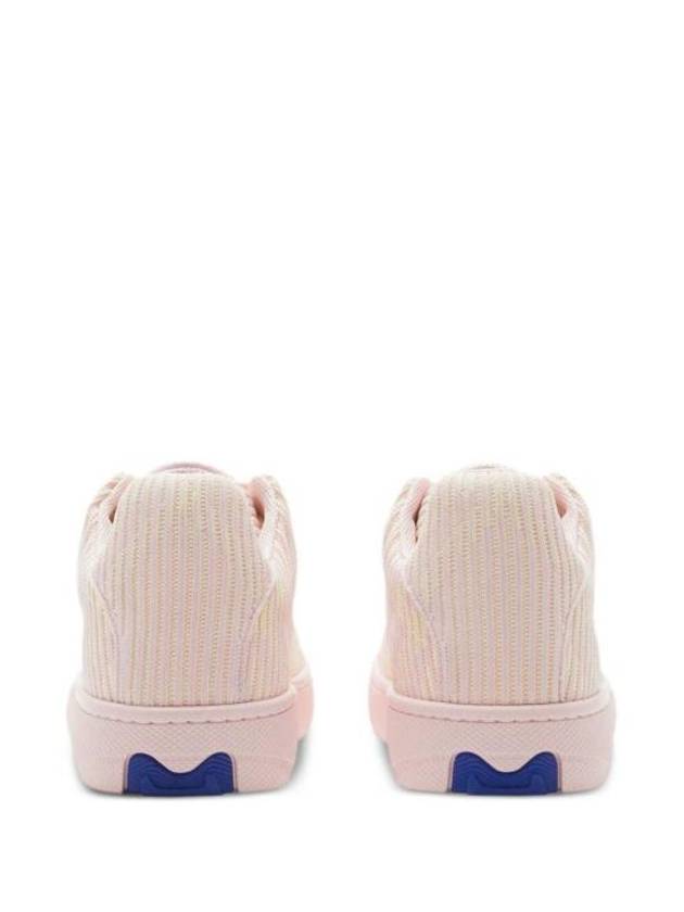 Check Knit Box Low-Top Sneakers Pink - BURBERRY - BALAAN 4