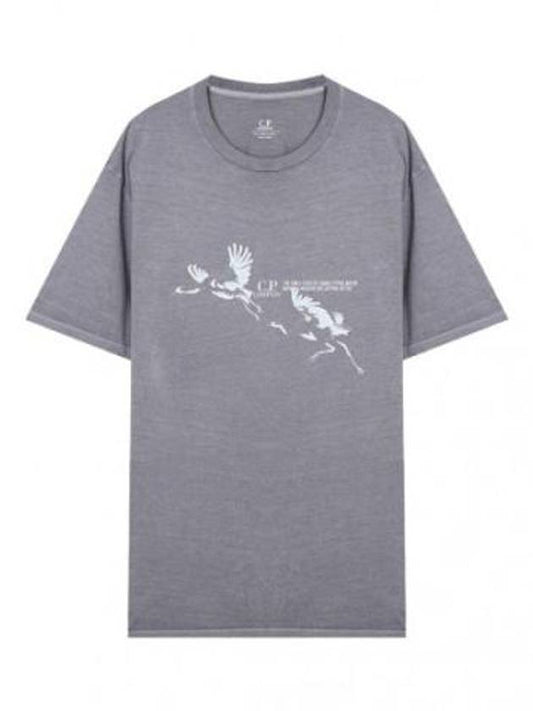 Short Sleeve T-Shirt Cotton Jersey Flight Graphic - CP COMPANY - BALAAN 1