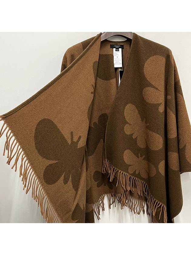 Weekend PACE Jacquard Wool Cape Camel 2425736024600 002 - MAX MARA - BALAAN 10