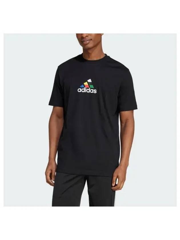 House of Tiro Nations Graphic Short T Shirt Black - ADIDAS - BALAAN 2