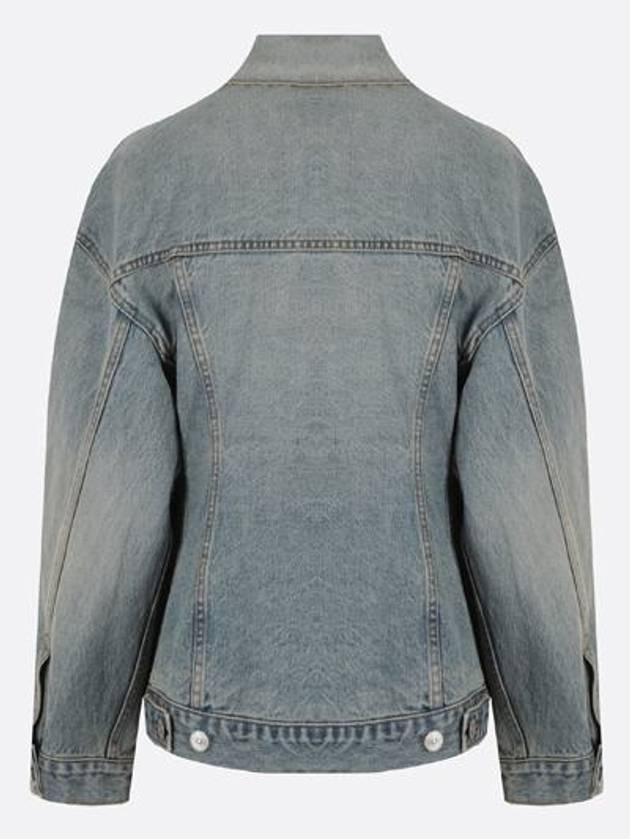 Hourglass Denim Jacket Light Blue - BALENCIAGA - BALAAN 6