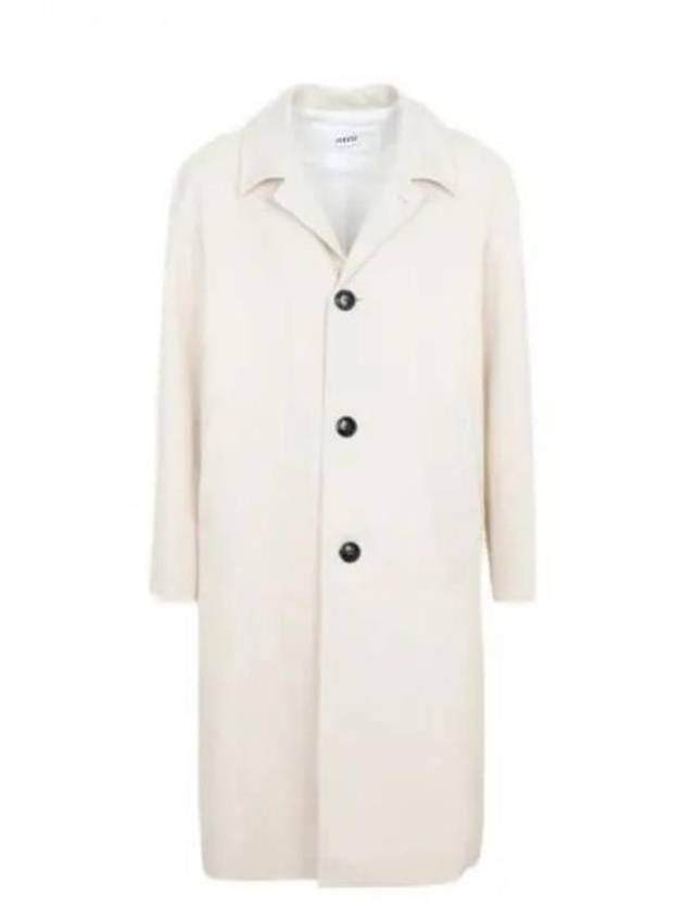 Wool Single Coat Vanilla - AMI - BALAAN 2