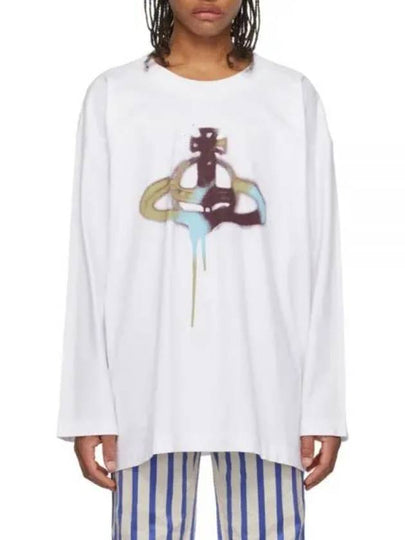 Spray ORB Fresh Long Sleeve T-Shirt White - VIVIENNE WESTWOOD - BALAAN 2