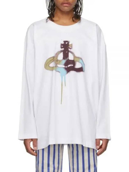 Spray ORB Fresh Long Sleeve T-Shirt White - VIVIENNE WESTWOOD - BALAAN 2