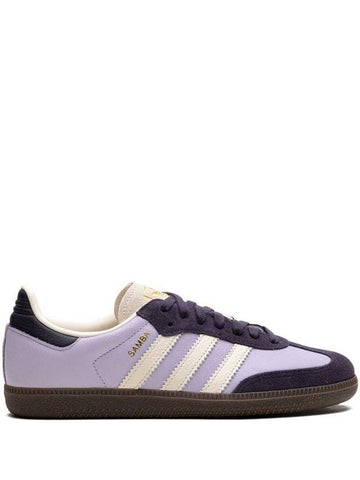 Samba OG Leather Low-Top Sneakers Silver Dawn - ADIDAS - BALAAN 1