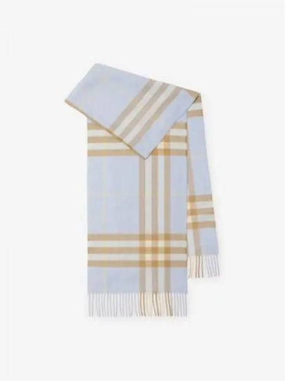 Classic Check Cashmere Scarf Blue - BURBERRY - BALAAN 2