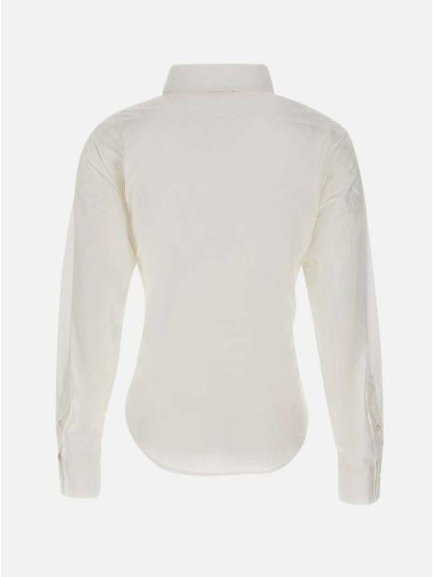 C Siz N1 Embossed Logo Wrap Long Sleeve Shirt White - DIESEL - BALAAN 4