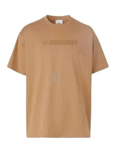 Oversized Logo Short Sleeve T-Shirt Camel - BURBERRY - BALAAN 2