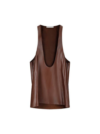 Nappa Leather Tank Top 764913YC2TF - SAINT LAURENT - BALAAN 2