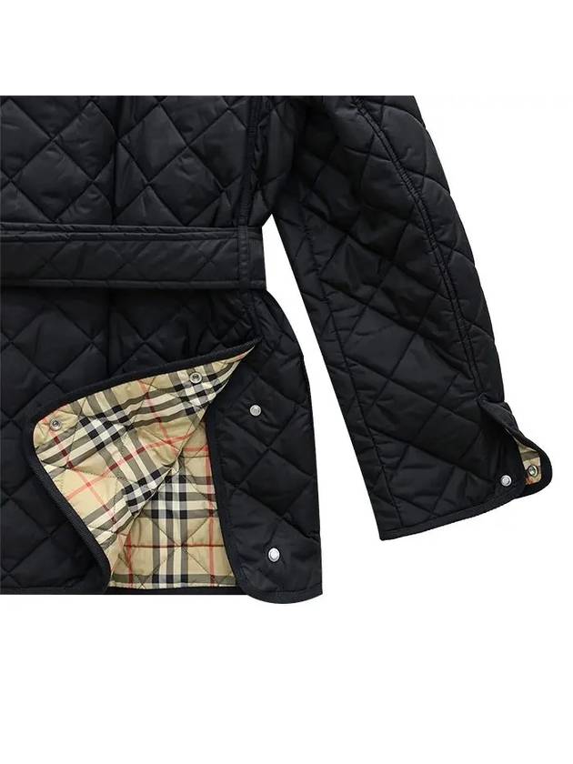 Diamond Quilted Nylon Jacket Black - BURBERRY - BALAAN 10