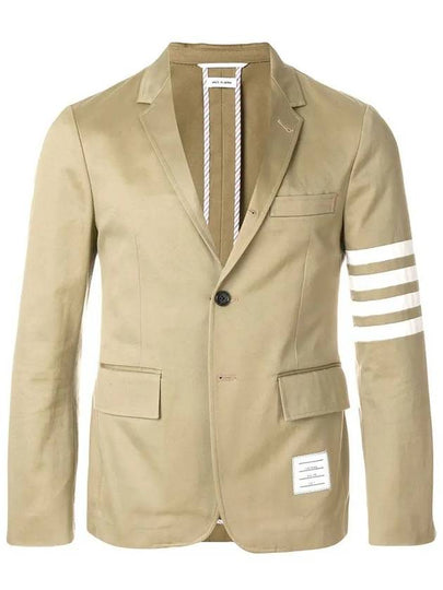 4 Bar Armband Cotton Blazer Jacket Camel - THOM BROWNE - BALAAN 2