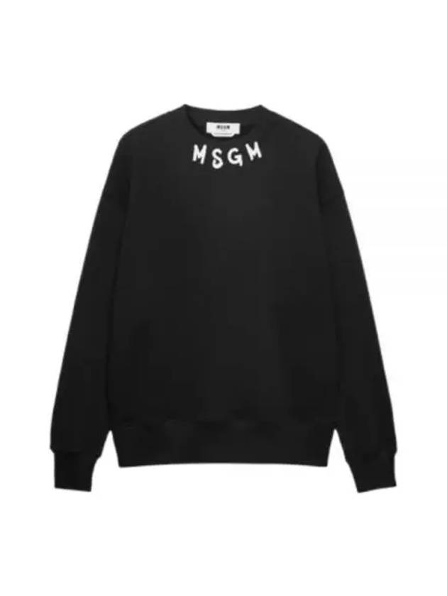 Brushstroke Logo Sweatshirt Black - MSGM - BALAAN 2