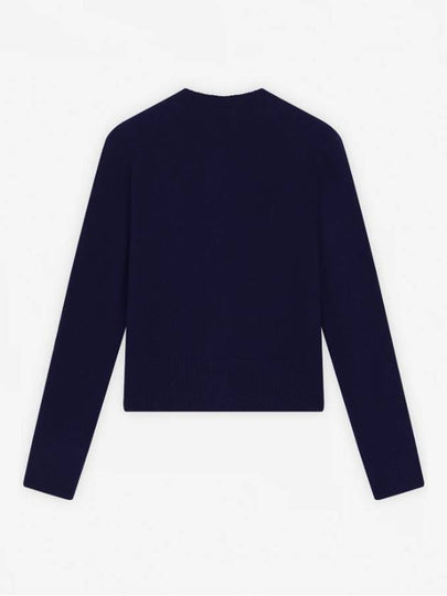 Baby Fox Round Neck Cardigan Navy Women s - MAISON KITSUNE - BALAAN 2