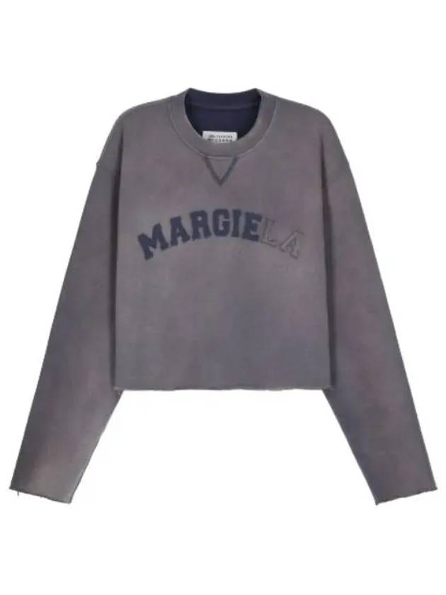 Logo Vintage Cropped Sweatshirt Lilac T Shirt - MAISON MARGIELA - BALAAN 1