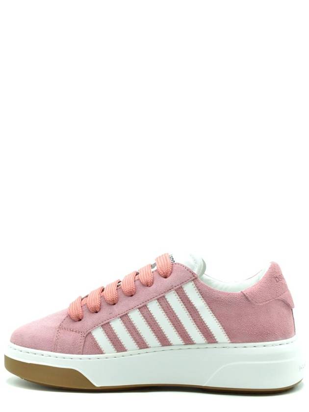 striped suede low top sneakers pink - DSQUARED2 - BALAAN 4