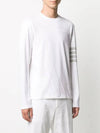 Cotton 4-bar diagonal long-sleeved T-shirt - THOM BROWNE - BALAAN 6