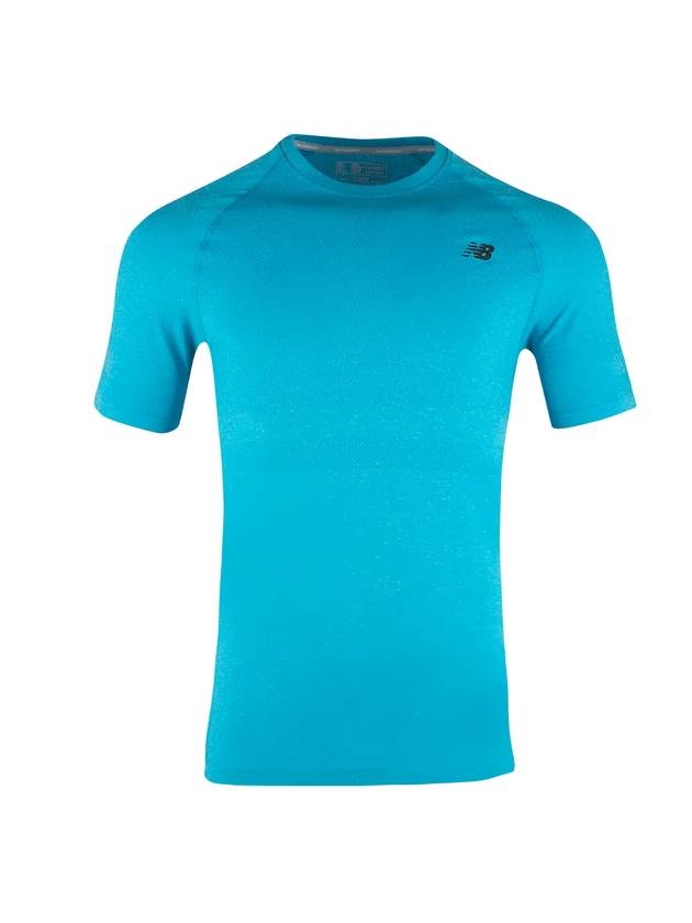 Seamless SS Sport Short Sleeve T-Shirt Blue - NEW BALANCE - BALAAN 2