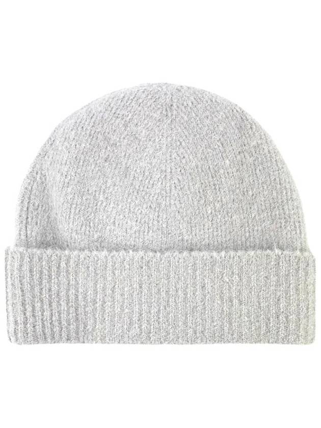 Cloudy Wool Alpaca Hair Knit Beanie Pearl Grey - AMI - BALAAN 3